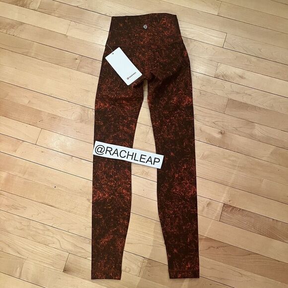 Lululemon Wunder Train High-Rise Tight 28" Red  / size 2 - Picture 5 of 6